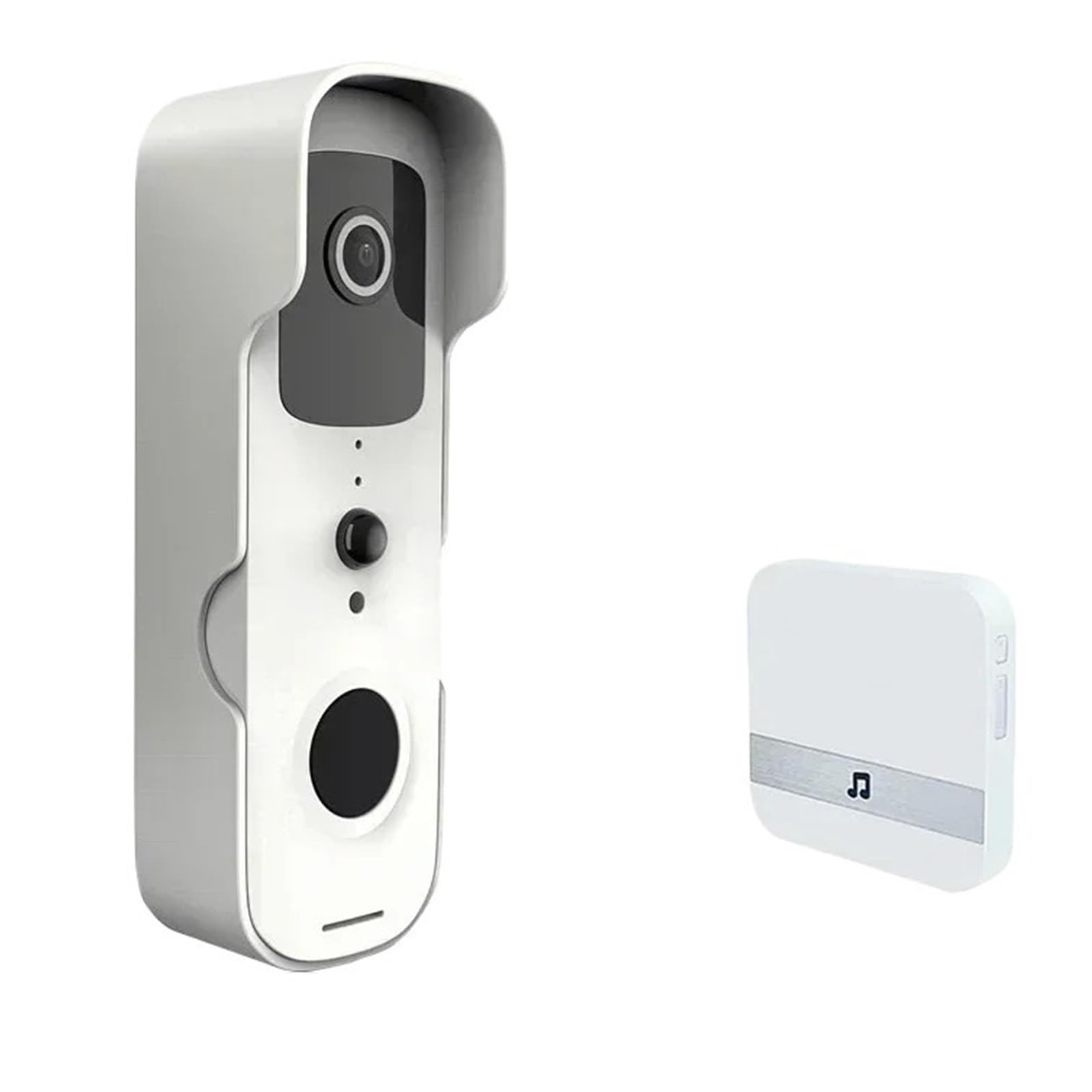Hvsyvvsrl Receiver Doorbell Smart Video Doorbell Waterproof Night Vision Door Viewer 1080P Fhd Camera Digital Visual Intercom Wifi 2.4G Tuya Bell Two Way Audio(Receiver Doorbell)