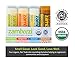 ZAMBEEZI Fair Trade, Organic Beeswax Lip Balm - Variety 4 Pack (Lemongrass, Tangerine, Suncare and Honeybalm) - Ethically Sourced
