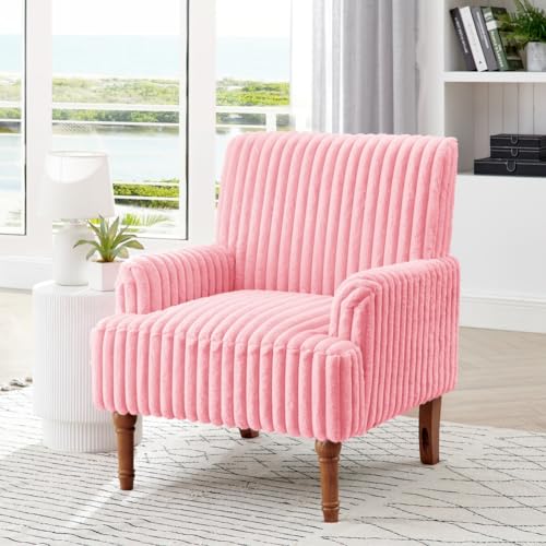 Sillón Plegable Tela Pana Rosa miniatura 1
