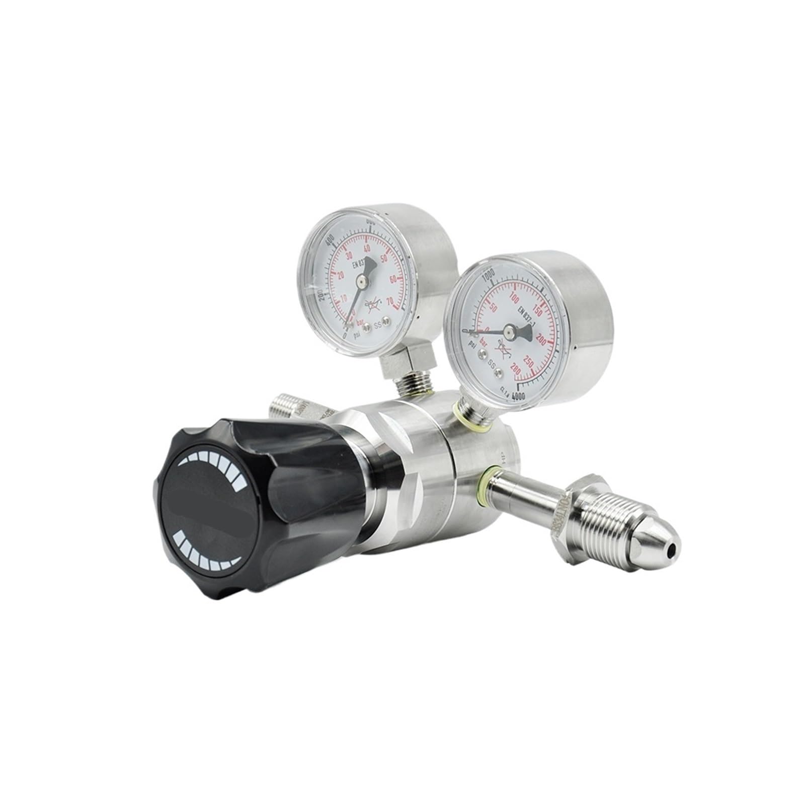 regulador de presion Agua Regulador de presión de precisión 0,06 Regulador de presión de dióxido de Carbono CO2 argón Regulador de Cilindro de Acero Inoxidable 316 con manómetro