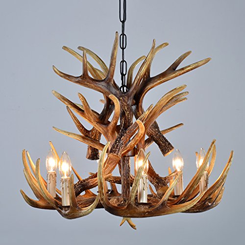 Lustre en corne pour restaurant et bar au design rétro de grande taille YangRy
