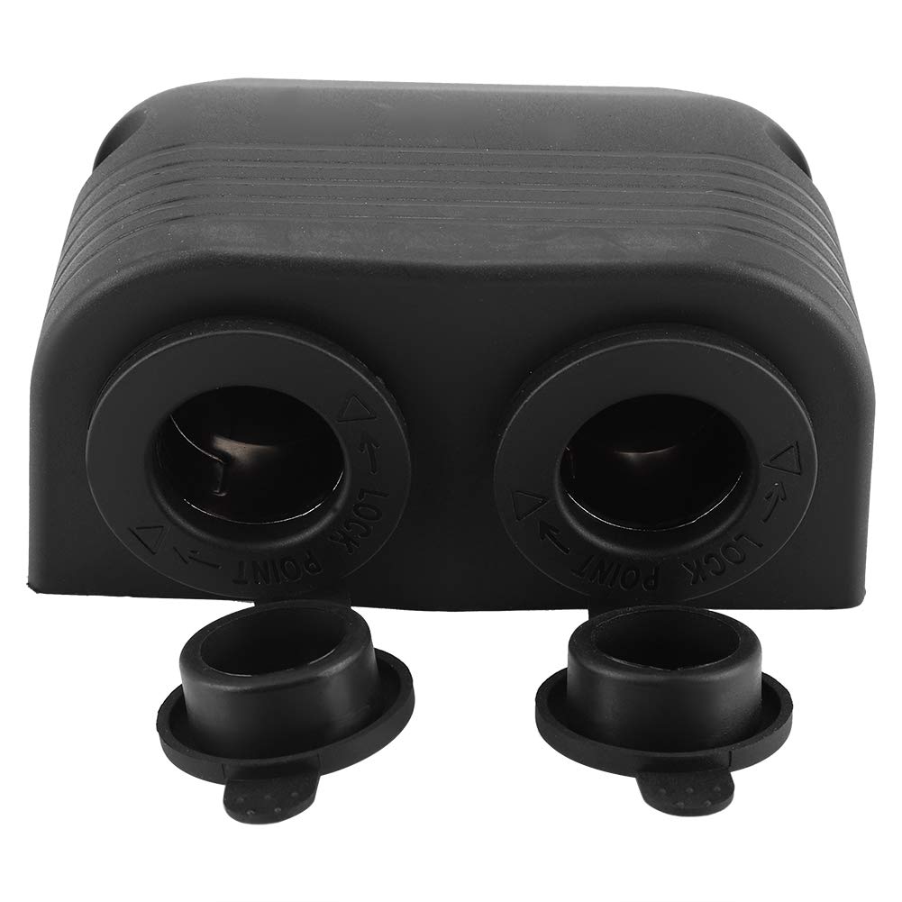 12V Motorhome Power Socket, Dual 12V Cigarette Lighter Socket, Power Outlet Adapter for 12V-24V Marine Boat Motorcycle Boat Car Truck RV ATV