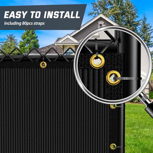 Kesfitt Fence Privacy Screen,6X50Ft Heavy Duty 170Gsm Fence Covering Privacy thumb #4