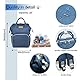 NEVEQ Baby Wickelrucksack, Babytasche für Reise, Wickeltasche Große Kapazität, Multifach Reise Rucksack Wasserdicht Fächer Babyflaschehälter (Dunkelblau)