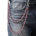 Sparkly Ceramic Beads Wallet Chain - 10mm Shiny Bohemian Purse Jean Pants Chains for Men Women Fashion Accessories (pink)