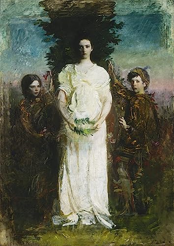 SERENDIPITP Retro Picture Poster Wall Art Pictures Wall Painting My Children Mary Gerald and Gladys Thayer by Abbott Handerson Thayer Wall Art Canvas Print for Wall Decor 60x90cm
