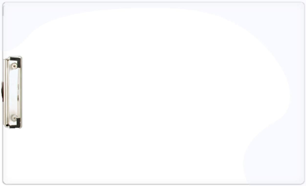 11x17 Clipboard Acrylic Panel Featuring a Low Profile Clip White