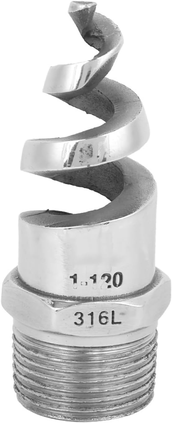 Gkirqvpe Men's N25 Spiral Cone Nozzles, Spiral Nozzle Spjt 316L Stainless Steel Thread For Watering(N25)