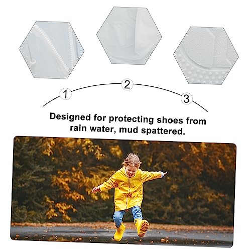 Cubierta antideslizante para zapatos LIFKOME de PVC reforzado para protección contra lluvia, ligera y duradera, para senderismo, camping y uso diario miniatura 4