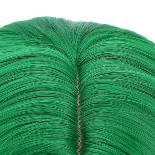 Image of PATTNIUM Kids Child Green Wig Short Curly Wavy Wig for Girls Dark Green Wigs Synthetic Hair Wigs