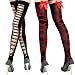 kilofly Black Thigh Highs Combo [Set of 2 Pairs] - Cross Net Back & Bowknots