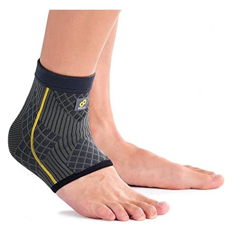 Bracoo FE91 Ankle Sleeve, Dynamic & Breathable Compression - Full Natural Motion with Increased Stability, Ideal for Sports - Relieves Plantar Fasciitis, Joint Pain & Chronic Inflammation - L Cover