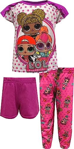 Komar Kids Girls LOL Surprise Pretty in Pink 3 Piece Pajama2