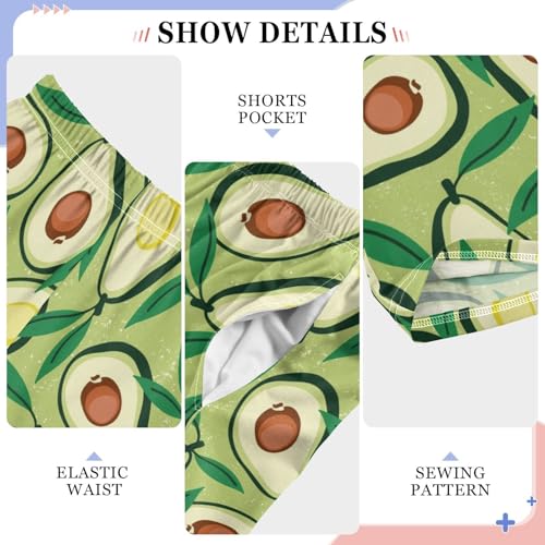 ZZXXB Tropical Avocado Boys Long Pants Soft Trousers Elastic Waist Kids Lounge Bottoms with Pockets S-XL4