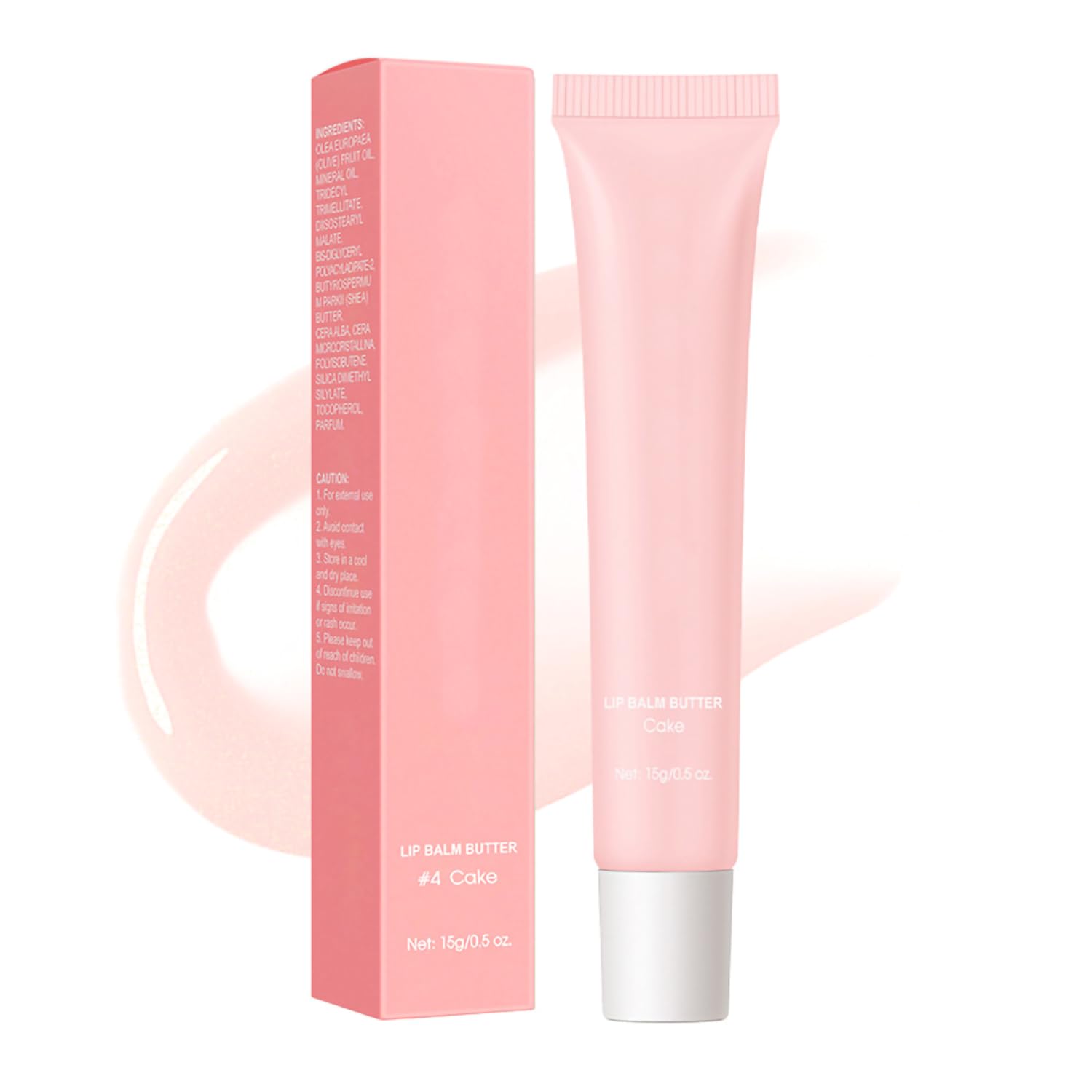 Summer Tinted Lip Butter Balm with Slight Shine - Ultra-Hydrating, Nourishing Lip Care with Natural Ingredients, Soothes & Softens Dry Lips (Cake, 1Pc)