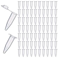 VOCIBO® Zentrifugenröhrchen 1,5ml, 100 Stück Reaktionsgefäß, Globuli Röhrchen, Probenfläschchen, Test Röhrchen, Klar Konisch Mikro Zentrifugenröhrchen für Labore Biologische Experimente Verwendung