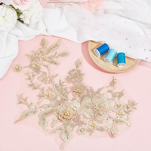 NICENEEDED Fabric Flower Lace Applique - Image 4