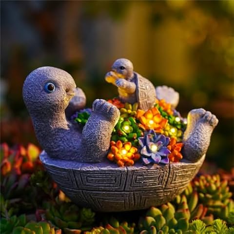 Pohabery Solar Turtle Garden Lights Cover