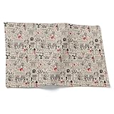 CEVAN Manteles Individuales Lino Estampados Tapete para Mesa de Comedor Alargada Arte Retro Juego de 8, Hosteleria Absorbente Cocina Diseño Escandinavo Una Granja, 32x42cm