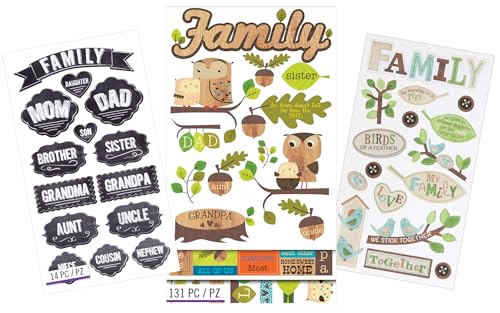 Family Scrapbook Stickers - Scrapbook Stickers Family with Chalk Labels,