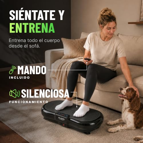 Miniatura 3 de Plataforma Vibratoria Ultra Slim De Bluefin Fitness Vibro Moldeador 5 Programas 180 Niveles Fácil De Guardar