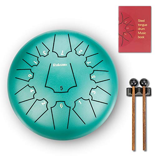 12 Inch 13 Note Titanium Steel Tongue Drum Percussion Instrument Hand Pan Drum with Drum Mallets Carry Bag - Thumbnail 2