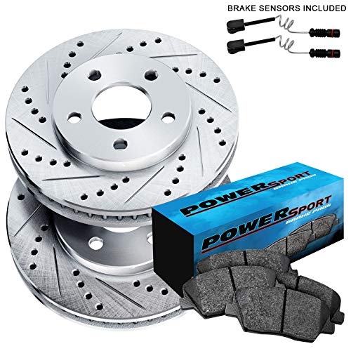 PowerSport Rear Brakes and Rotors Kit |Rear Brake Pads| Brake Rotors and Pads| Ceramic Brake Pads and Rotors - BLCR.35160.02