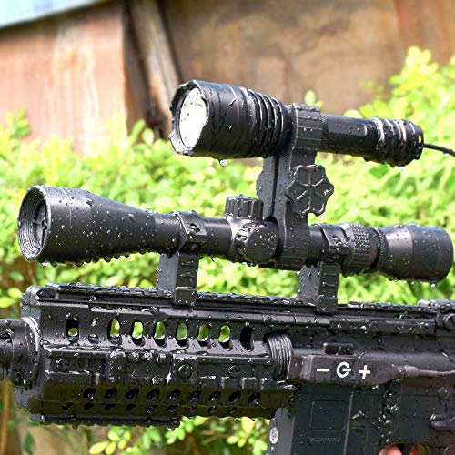 Odepro KL41Plus Hunting Flashlight Kit Coyote Hog Fox Predator Varmint Hunting Light Long Range Scope Mounted Night Hunting Light with Red Light Green Light White Light IR850 Light