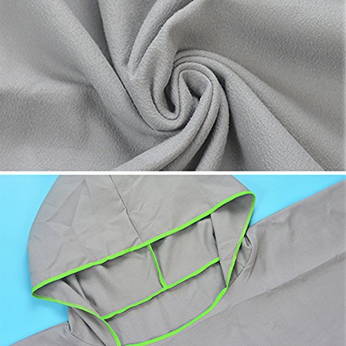 ele ELEOPTION Bade Poncho Microfiber Tauchmantel schnell trocknenden Mantel für Schwimmen Surfing Strand Neoprenanzug (Grau)