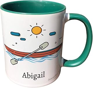 Personalised Kayak Mug Gift - Present for Canoe Lovers - Gifts for Kayakers - Personalised Hobby Mug - Country Style Mug (Pink)