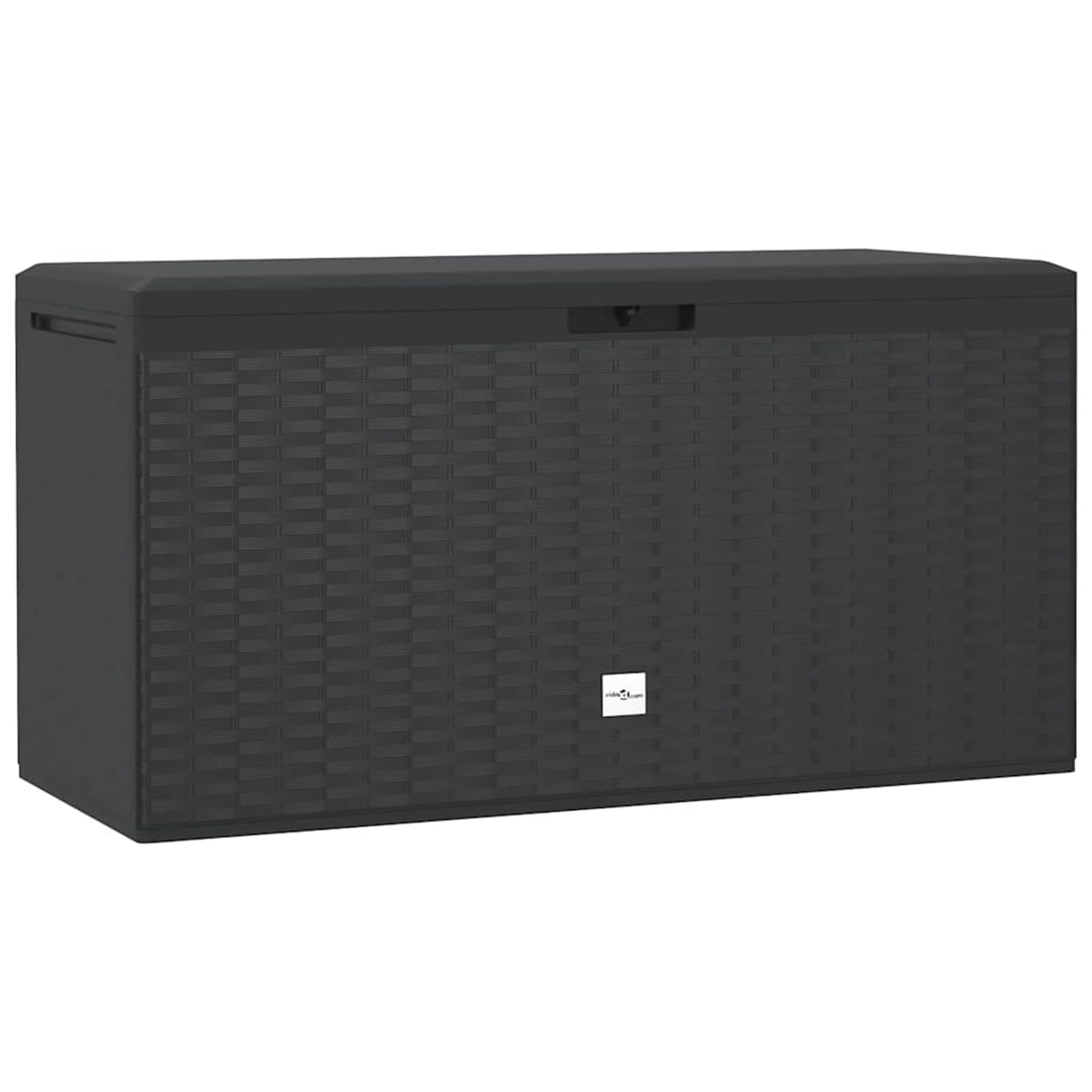 Homgoday Boîte de Rangement Jardin Anthracite Polypropylène 114x47x60 cm - Capacité 290L, Verrouillable