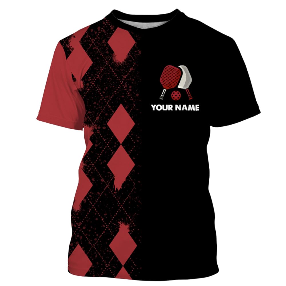PIONAMZIOZ Personalized Pickleball Shirt Pickleball Jersey for Team Pickleball Polo & Quarter-Zip Pickleball T-Shirt Couples (US, Alpha, Small, 5X-Large, Regular, Regular, T-Shirt)