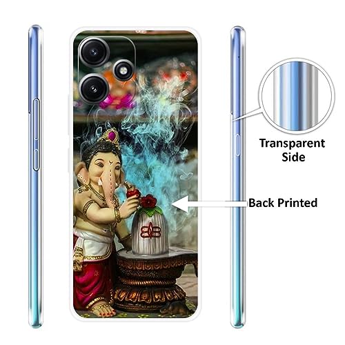 Image of Looy Mobile Cover for Back Cover for Xiaomi Redmi 12 5G and Poco M6 Pro Mobile Phone (Ganesha Shivling)