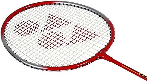 YONEX GR 303 - Juego de 2 raquetas de bádminton con cubierta completa (rojo, azul)