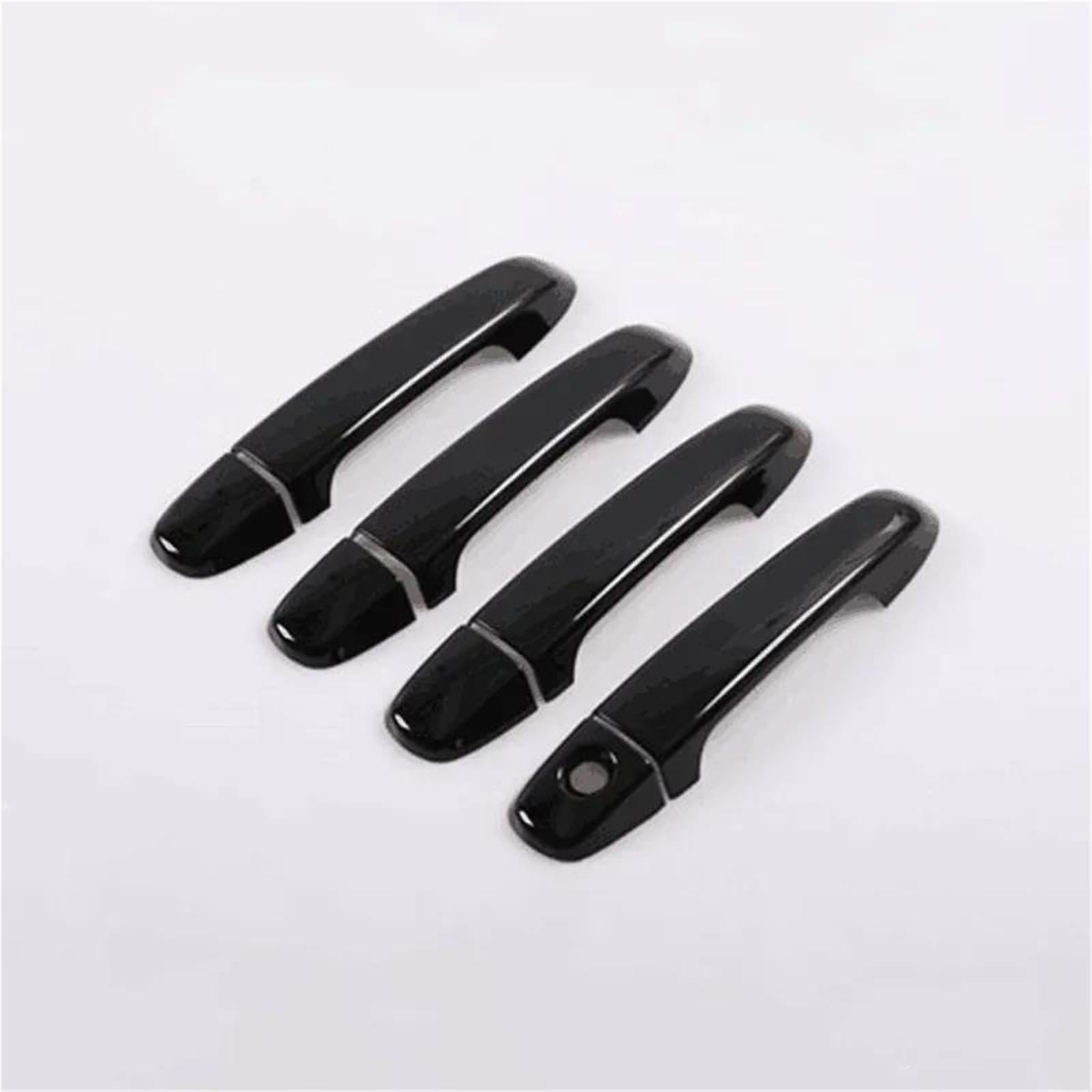 Piwine Black Handle Handle Sticker Glossy Black Carbon Fiber Car Side Door Handle Cover Trim Sticker Styling Accessories For Camry Xv50 2012-2016(Black Handle)
