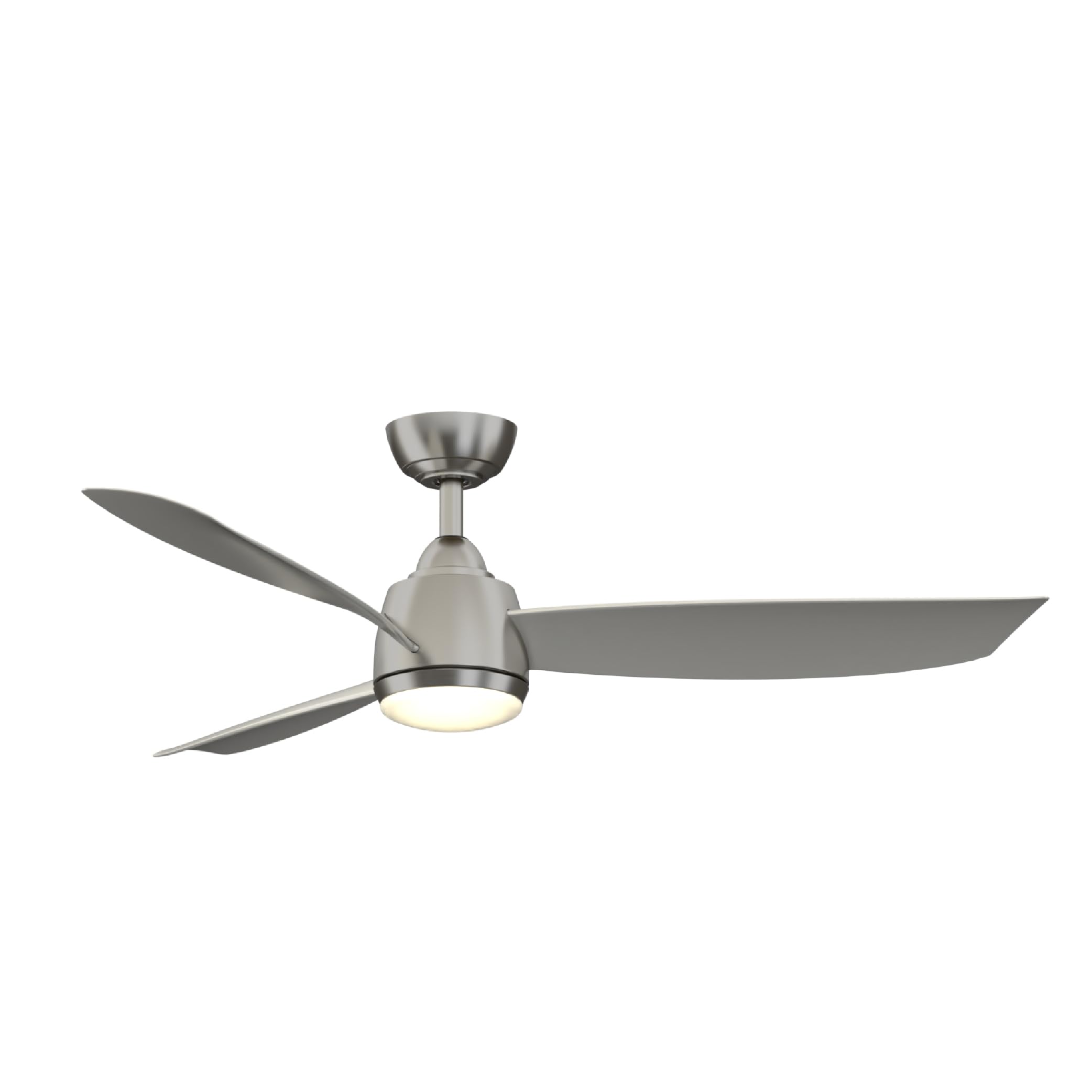 AireFlex 52 inch Indoor/Outdoor Ceiling Fan with LED CCT Select Light Kit - Brushed Nickel with Gray Blades