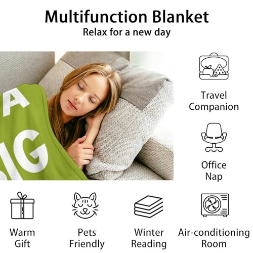 Pickle Throw Blanket for Girls Boys - 40x50 Inches Crib Size - Soft Fluffy Cozy Blankets Gift - Green Funny Blanket Throws for Travel, Office