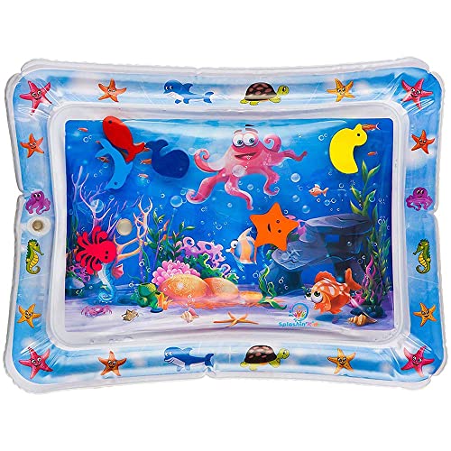 Shiny Love Tapete Interativo Inflável de Agua para Bebe 66X50x6 Fundo do mar Azul, XG2021-1W