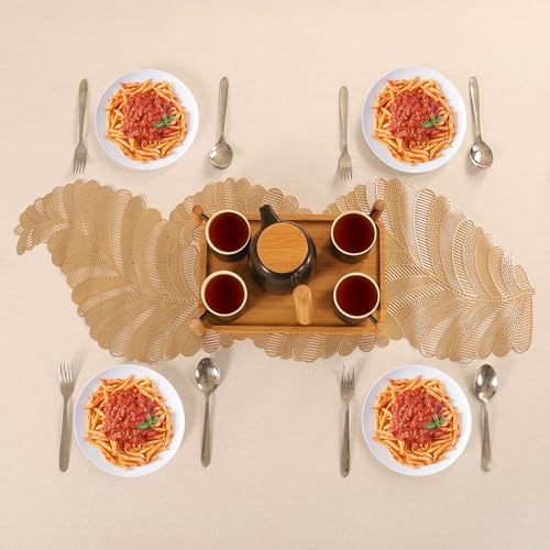 Image of Homerz Premium Table Runner, PVC, Size- 92x34 cm | Waterproof, Heat Resistant, Non-Slip, Easy to Clean Soft Table Runner for Coffee Table, Dining Table and Centre Table. (Vail)