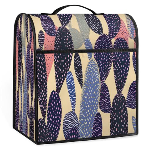 Coffee Maker Cover Abstract Cactus Kitchen Appliance Covers Small Appliance Covers Blender Cover Juicer Cover Dust Covers for Kitchen Appliances with Top Handle and Pockets,Washable,C45