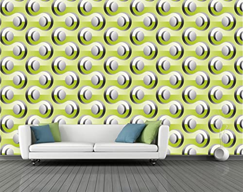 Image of CABANA HOMES Wall Stickers DIY Decal 3D Wallpaper for Wall (45 x 125 cm, 2 Rolls) (12 sq. ft) Decorative Self Adhesive Bedroom Living Room Furniture Wardrobe, Green