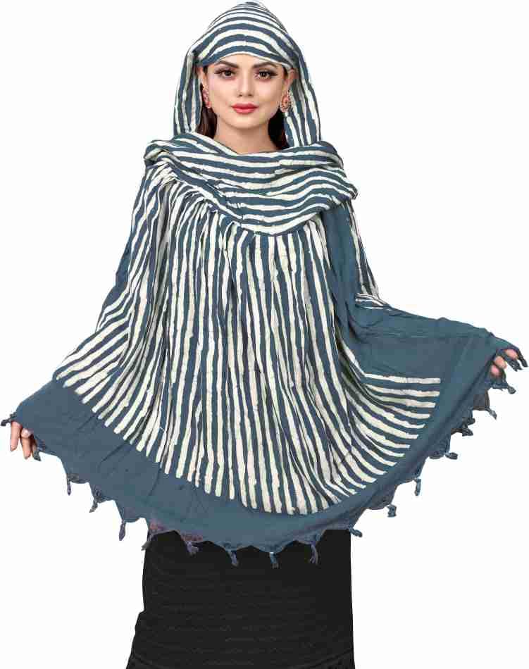 Image of Cotton Long Scarf Cum Mask Scarves Usable for Vehicle Driver | White Printed Design Fabric | Universal Size | Soft & Breathable Sun Protection | For Girl & Women