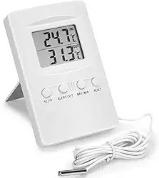 Higrometro Digital, Com Alarme Incorporado, Termômetro Ambiente, Montável na Parede, Termômetro Digital com Temperatura Máxima e Mínima