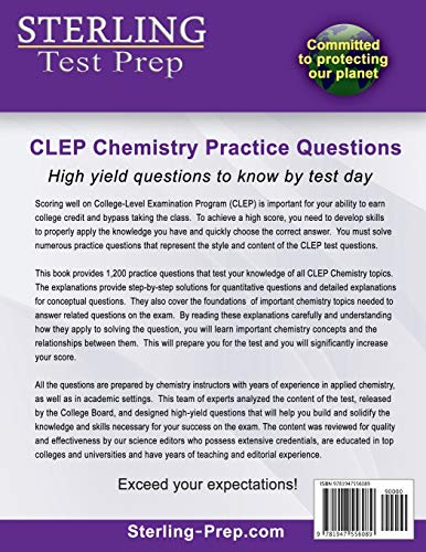 Sterling Test Prep CLEP Chemistry Practice Questions: High Yield CLEP Chemistry Questions - Image 2