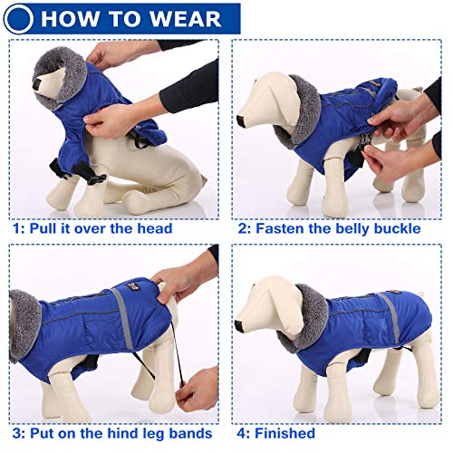 Image of QBLEEV Warm Dog Coat, Reflective Dog Jacket, Waterproof Dogs Winter Coat