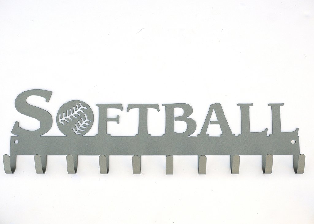 Softball Medal Hanger Silver