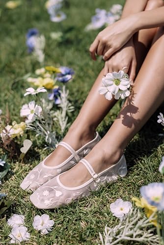 Image of VIVAIA Women's Margot Mary Jane Square-Toe Ballet Flats