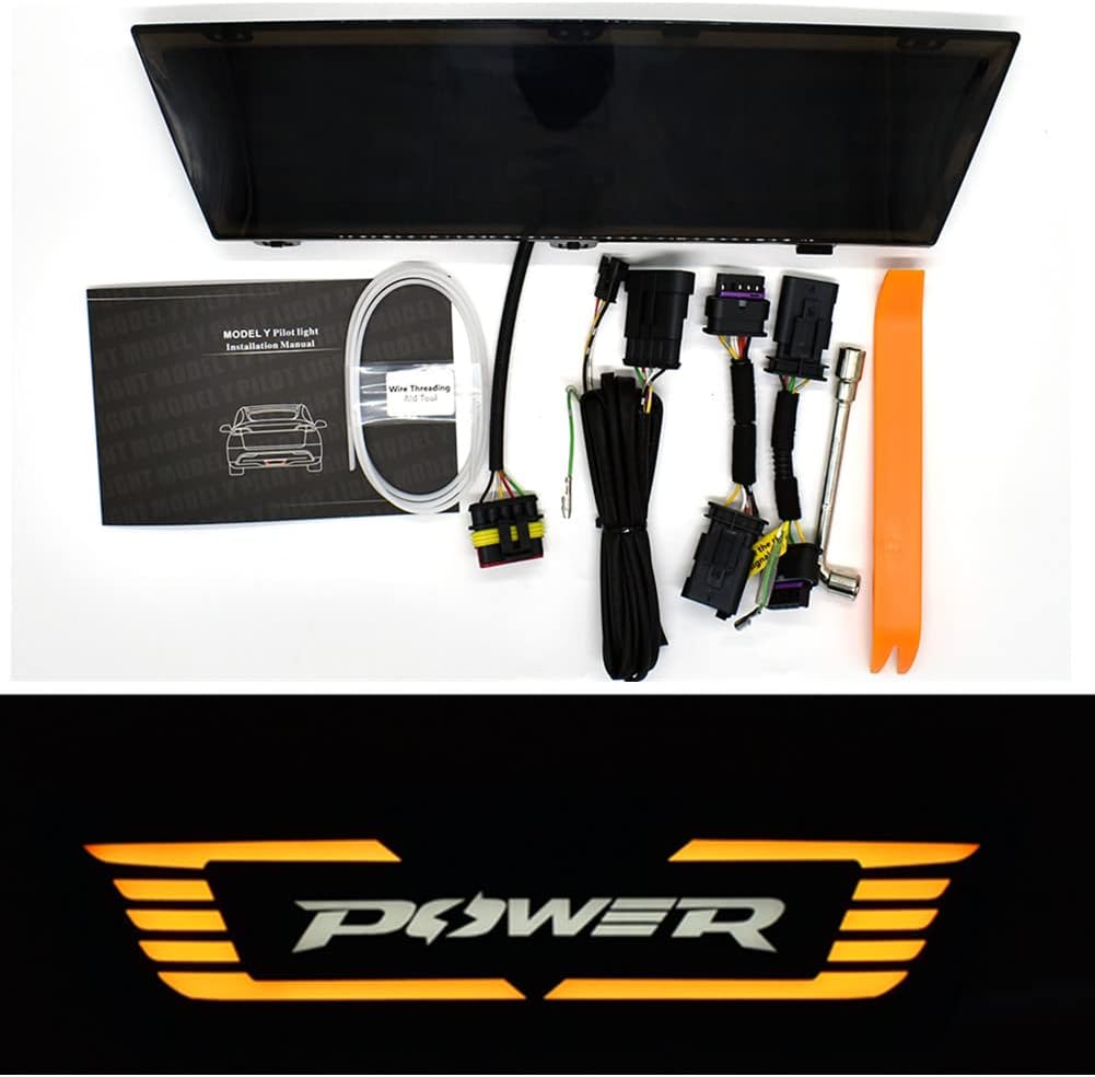 Rear Signal Pilot Lights Turn Signal Fog Lights For Tesla Model Y 2020 2021 2022 Tow Hitch Cover Lamps with LED Eye-catching Third Brake Lights Waterproof