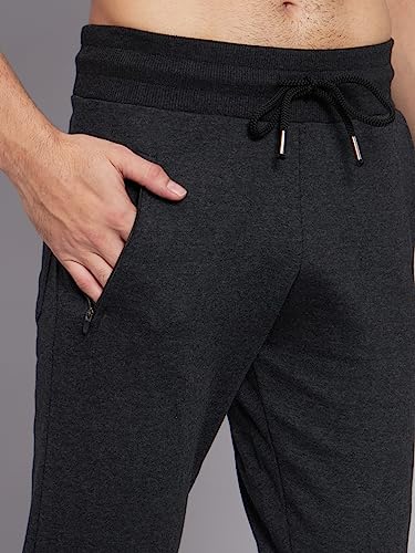 Image of Peppyzone Slim Fit Track Pant for Men with Zip Pocket