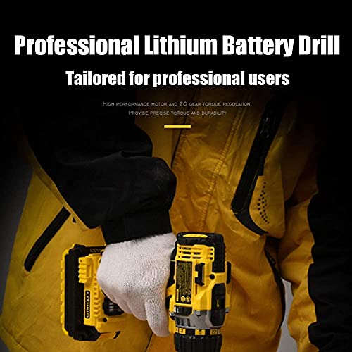 QHYXT Akku-Bohrschrauber, Elektroschrauber, 18 V Akku-Schrauber, Multifunktions-Schlagbohrmaschine, 2,0 Ah, Lithium-Ionen-Akkus, selbstspannendes Metallfutter, 13 mm, 2 Geschwindigkeiten, 23 + 1, – Bild 8